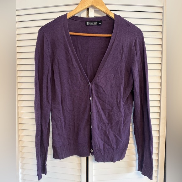 New York and Company Purple Cardigan Women’s - Picture 1 of 5